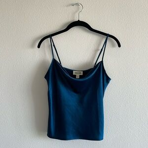 Open Edit Cowl Neck Camisole in Teal